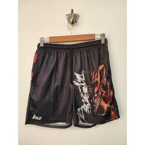 Naruto Kurama black mesh gym shorts S